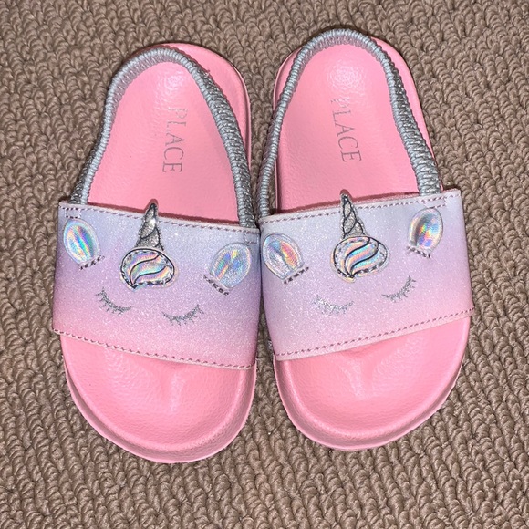 Children’s Place Unicorn Glitter Toddler Sandals - Picture 1 of 4